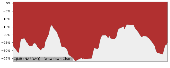 5 Year Drawdown / Underwater Chart for (CJMB) Callan JMB Common - Performance 28.1% in 12m